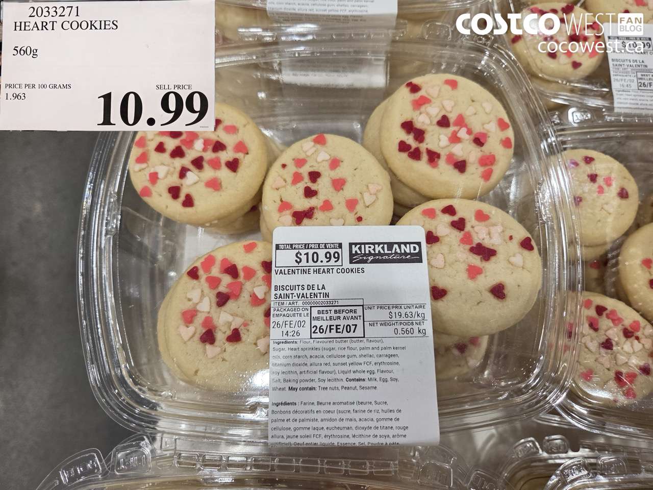 2033271 HEART COOKIES 560g $10.99