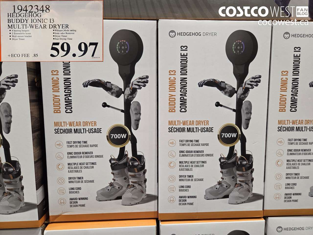 1942348 HEDGEHOG BUDDY IONIC 13 MULTI-WEAR DRYER $59.97