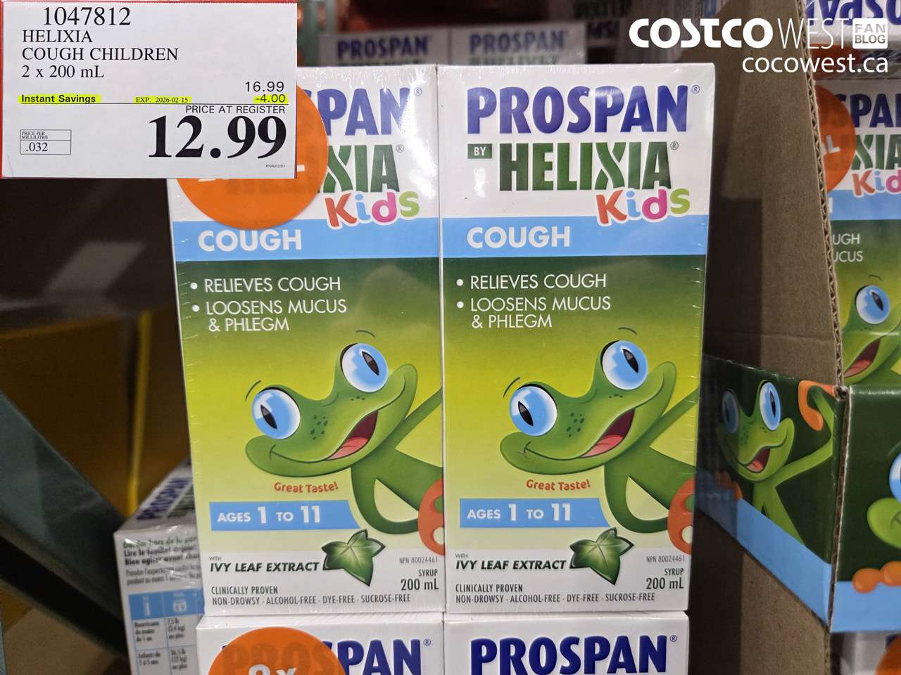 1047812 HELIXIA COUGH CHILDREN 2 X 200ML ($4.00 INSTANT SAVINGS EXPIRES ON 2026-02-15) $12.99