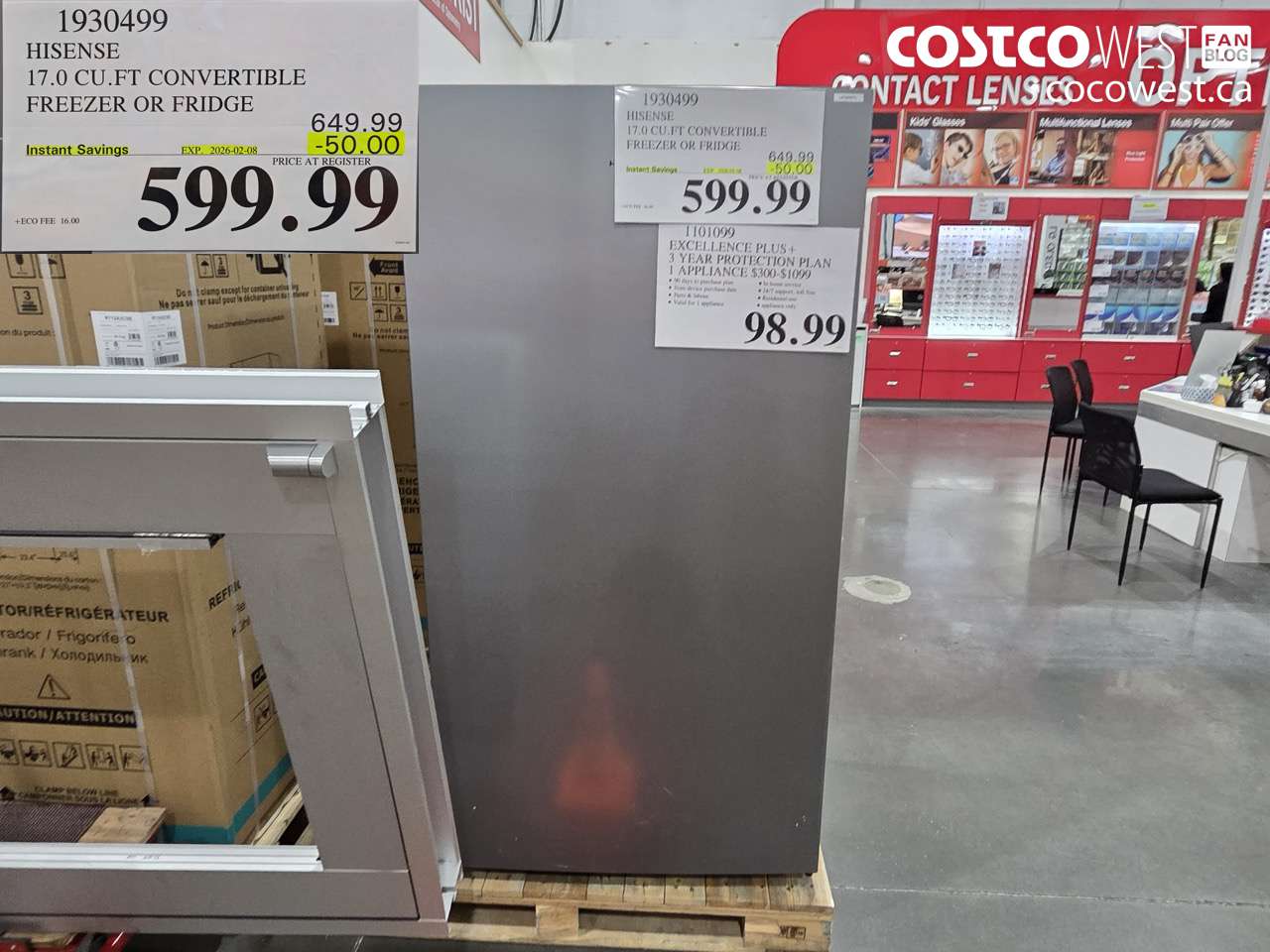 1930499 HISENSE 17.0 CUFT CONVERTIBLE FREEZER OR FRIDGE ($50.00 INSTANT SAVINGS EXPIRES ON 2026-02-08) $599.99