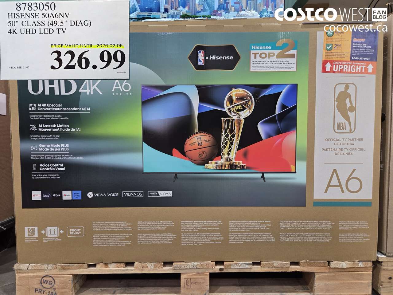 8783050 HISENSE 50A6NV 50