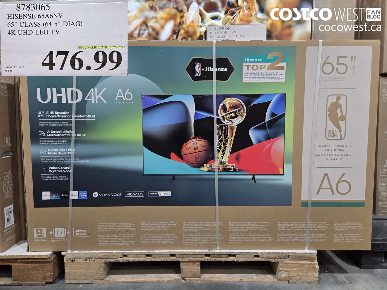 8783065 HISENSE 65A6NV 65