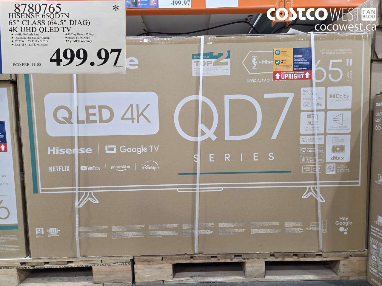 8780765 HISENSE 65QD7N 65