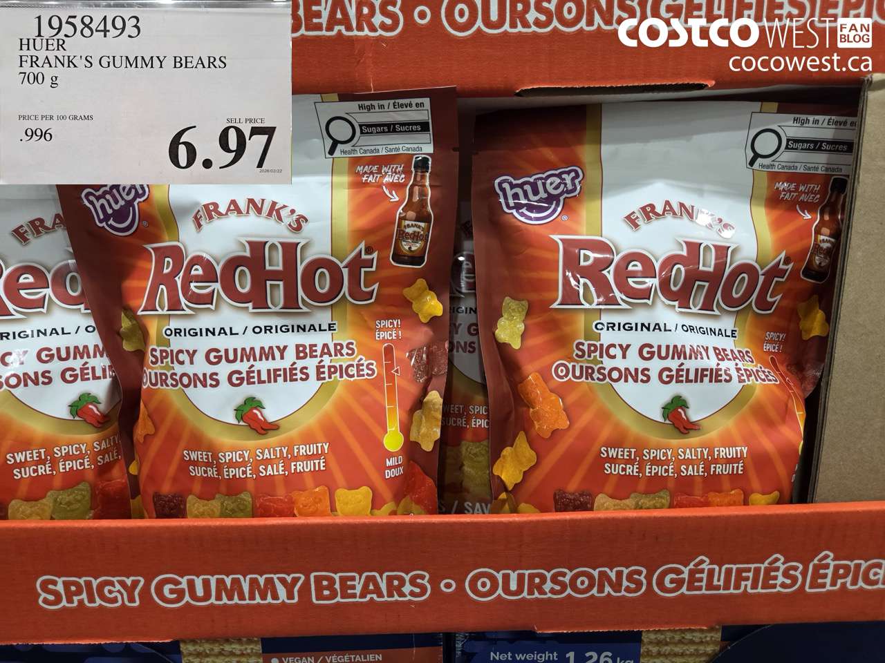 1958493 HUER FRANK'S GUMMY BEARS 700G $6.97