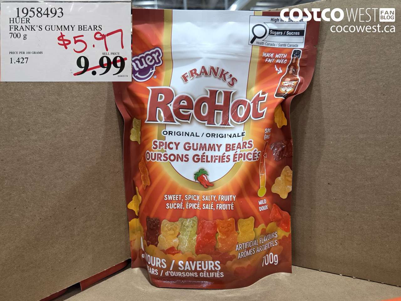 1958493 HUER FRANK'S GUMMY BEARS 700 g $5.97
