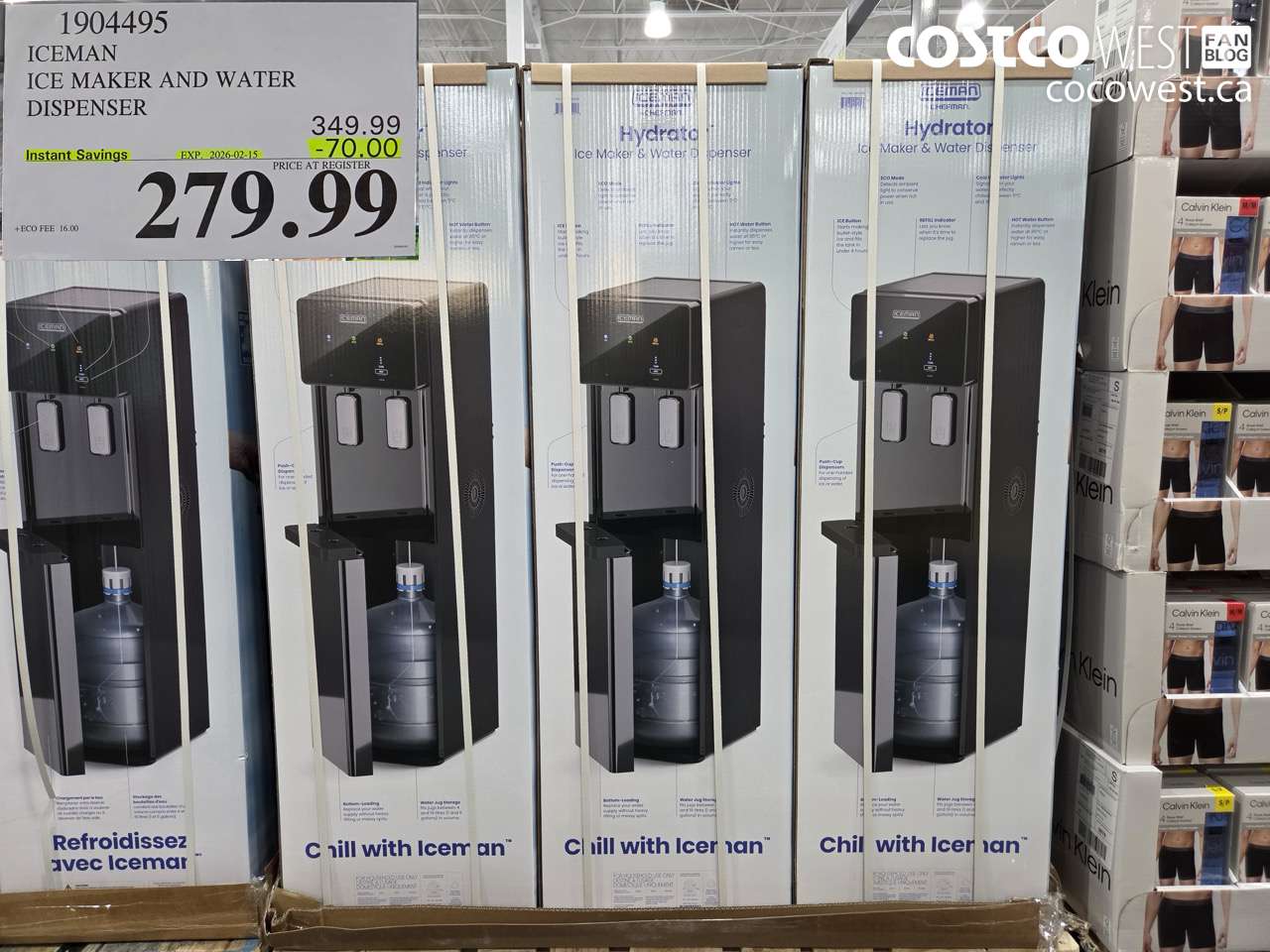 1904495 ICEMAN ICE MAKER AND WATER DISPENSER ($70.00 INSTANT SAVINGS EXPIRES ON 2026-02-15) $279.99