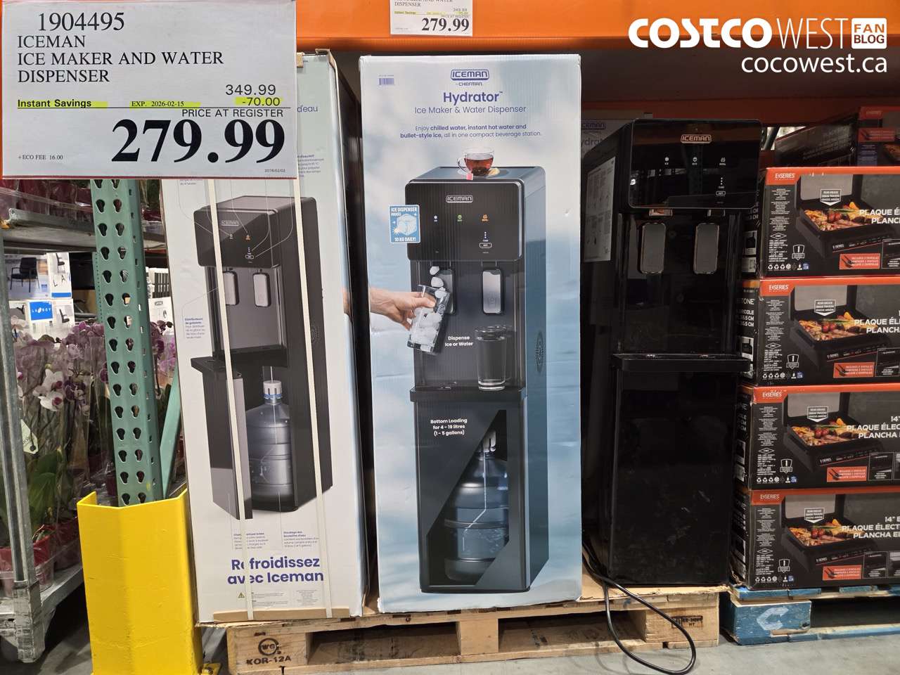 1904495 ICEMAN ICE MAKER AND WATER DISPENSER ($70.00 INSTANT SAVINGS EXPIRES ON 2026-02-15) $279.99