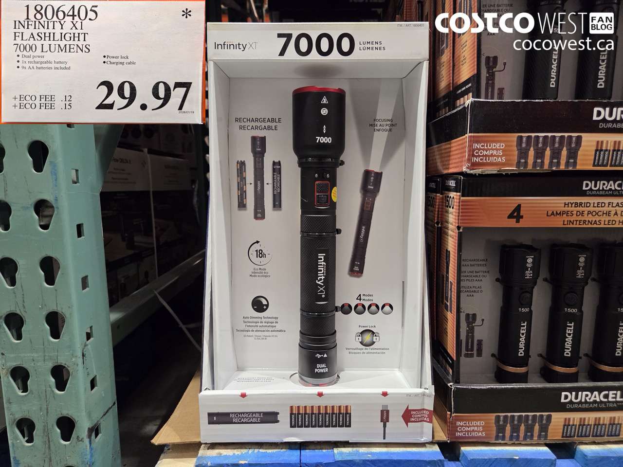 1806405 INFINITY X1 FLASHLIGHT 7000 LUMENS $29.97