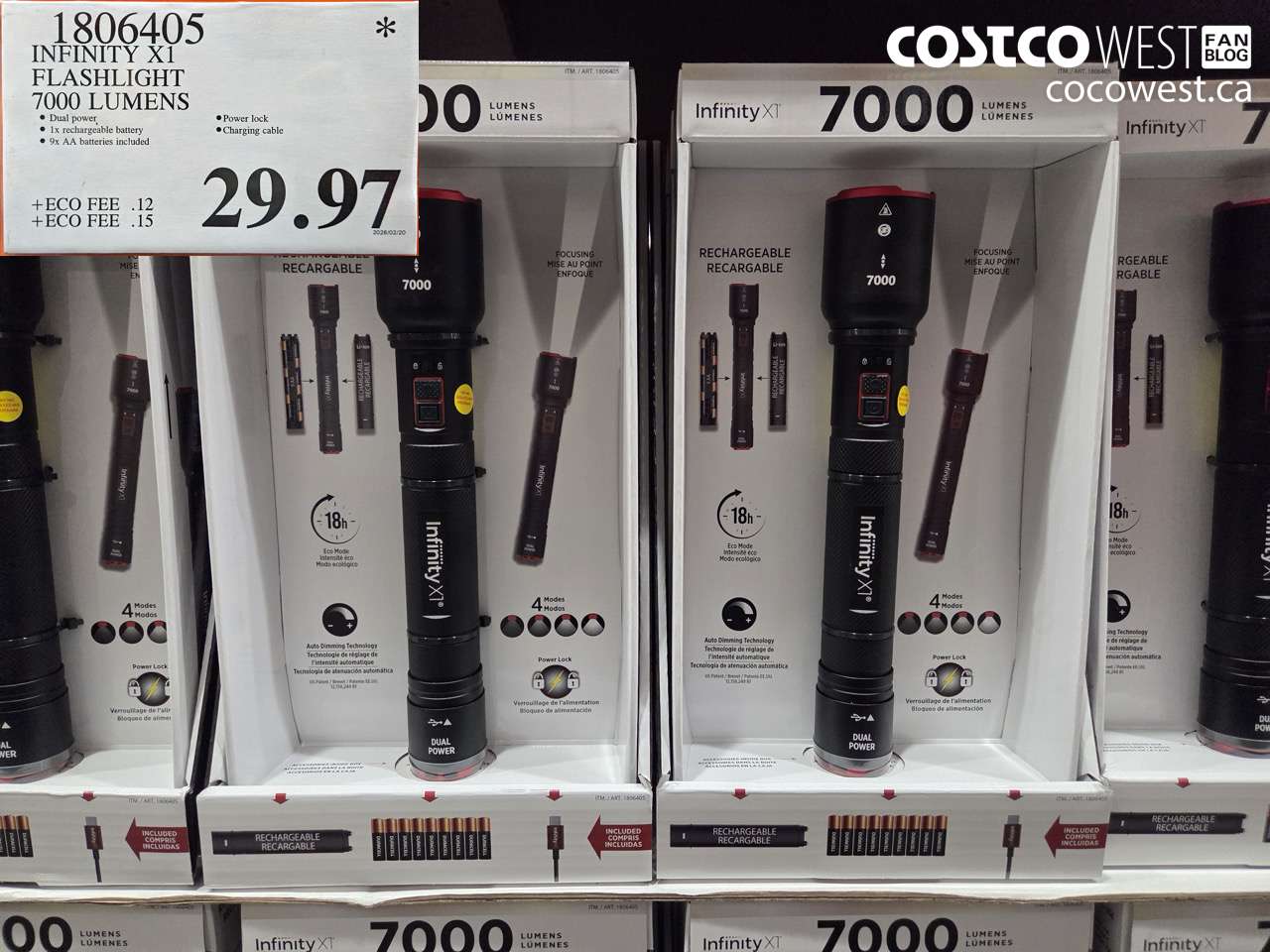 1806405 INFINITY X1 FLASHLIGHT 7000 LUMENS $29.97