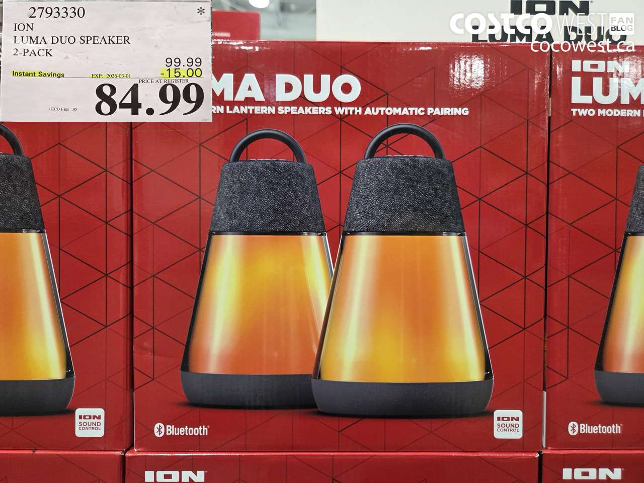 2793330 ION LUMA DUO SPEAKER 2-PACK ($15.00 INSTANT SAVINGS EXPIRES ON 2026-03-01) $84.99