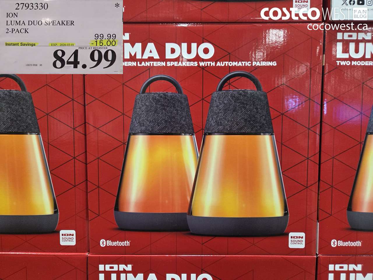 2793330 ION LUMA DUO SPEAKER 2-PACK ($15.00 INSTANT SAVINGS EXPIRES ON 2026-03-01) $84.99