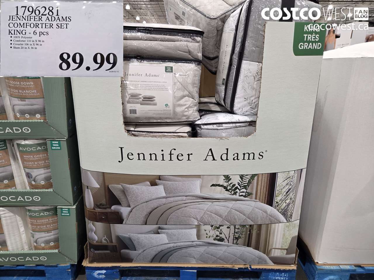 1796281 JENNIFER ADAMS COMFORTER SET KING - 6 pcs $89.99
