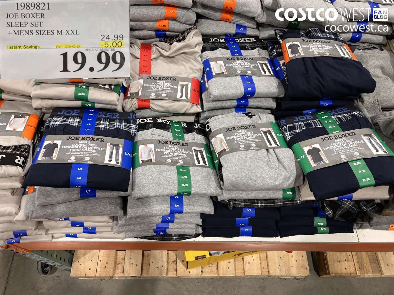 1989821 JOE BOXER SLEEP SET + MENS SIZES M-XXL ($5.00 INSTANT SAVINGS EXPIRES ON 2026-02-15) $19.99