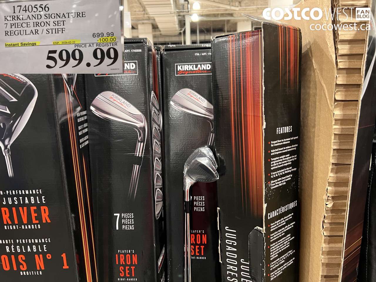 1740556 KIRKLAND SIGNATURE 7 PIECE IRON SET REGULAR / STIFF ($100.00 INSTANT SAVINGS EXPIRES ON 2026-02-22) $599.99