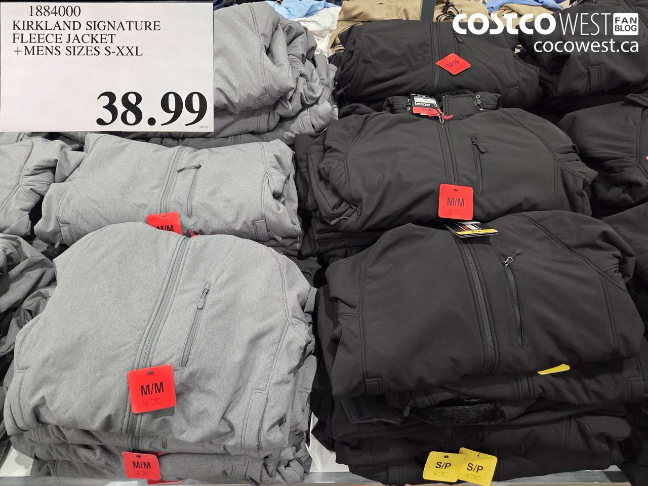 1884000 KIRKLAND SIGNATURE FLEECE JACKET + MENS SIZES S-XXL $38.99