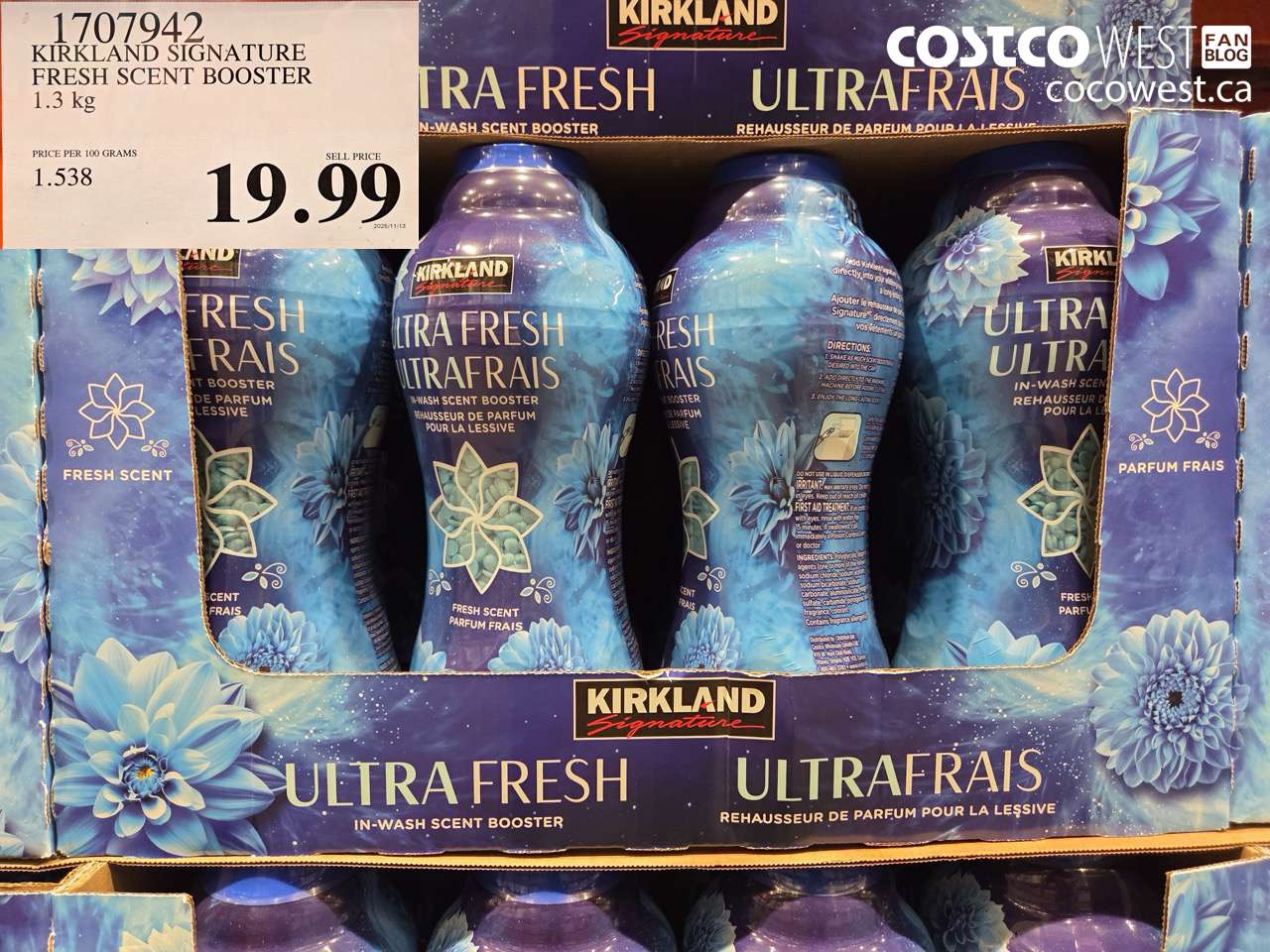 1707942 KIRKLAND SIGNATURE FRESH SCENT BOOSTER 1.3 kg $19.99