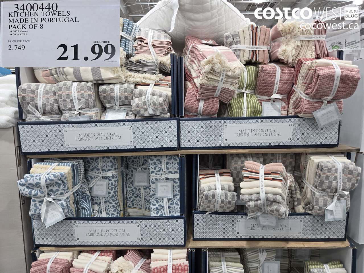 3400440 KITCHEN TOWELS MADE IN PORTUGAL PACK OF 8 $21.99