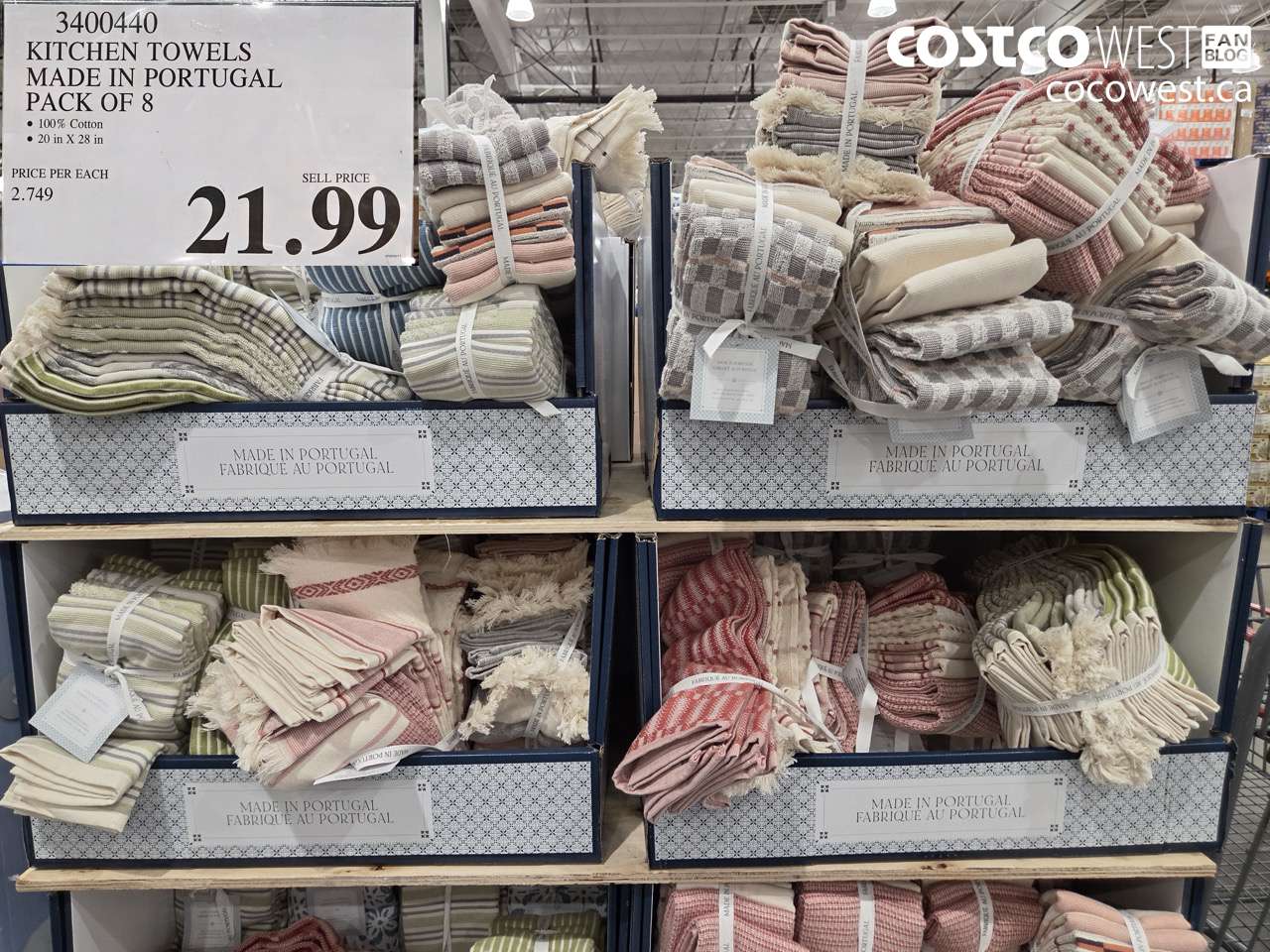 34004440 KITCHEN TOWELS MADE IN PORTUGAL PACK OF 8 $21.99