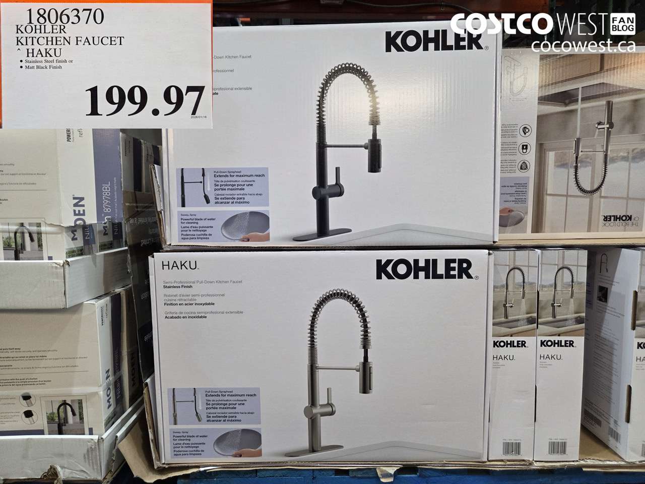 1806370 KOHLER KITCHEN FAUCET HAKU $199.97
