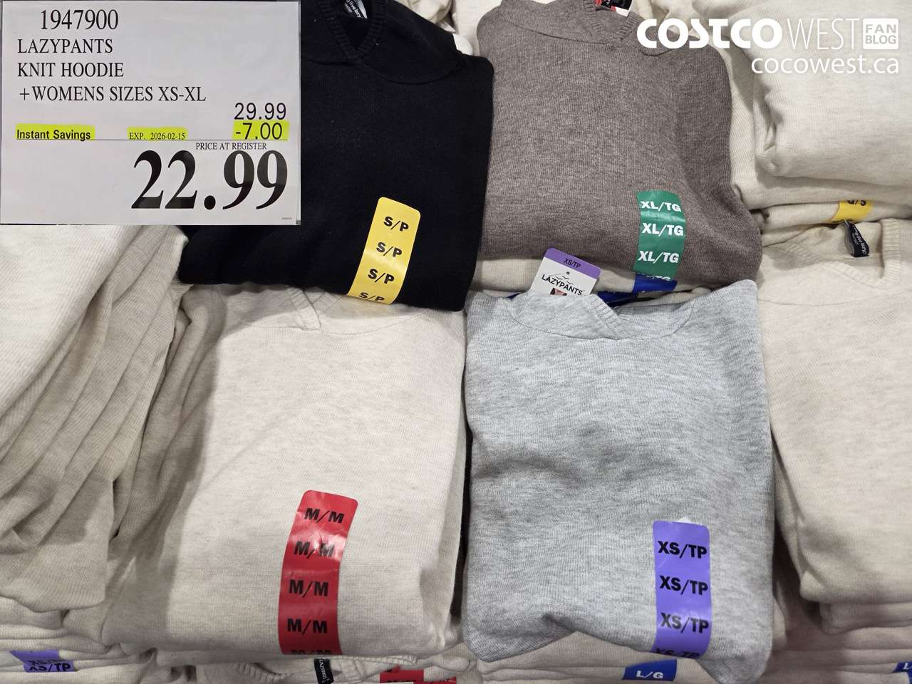 1947900 LAZYPANTS KNIT HOODIE +WOMENS SIZES XS-XL ($7.00 INSTANT SAVINGS EXPIRES ON 2026-02-15) $22.99