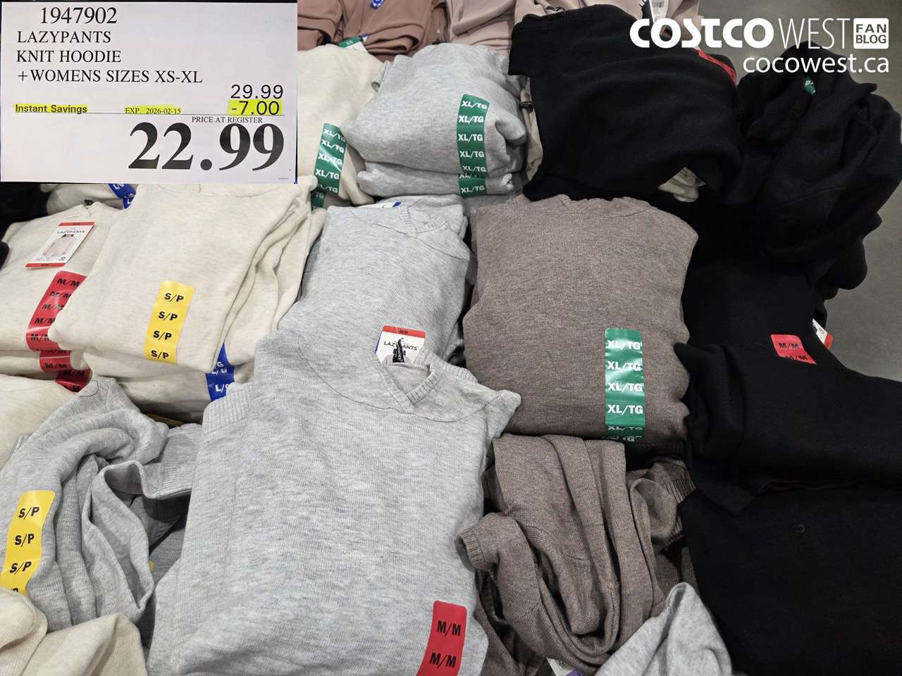 1947902 LAZYPANTS KNIT HOODIE + WOMENS SIZES XS-XL ($7.00 INSTANT SAVINGS EXPIRES ON 2026-02-15) $22.99