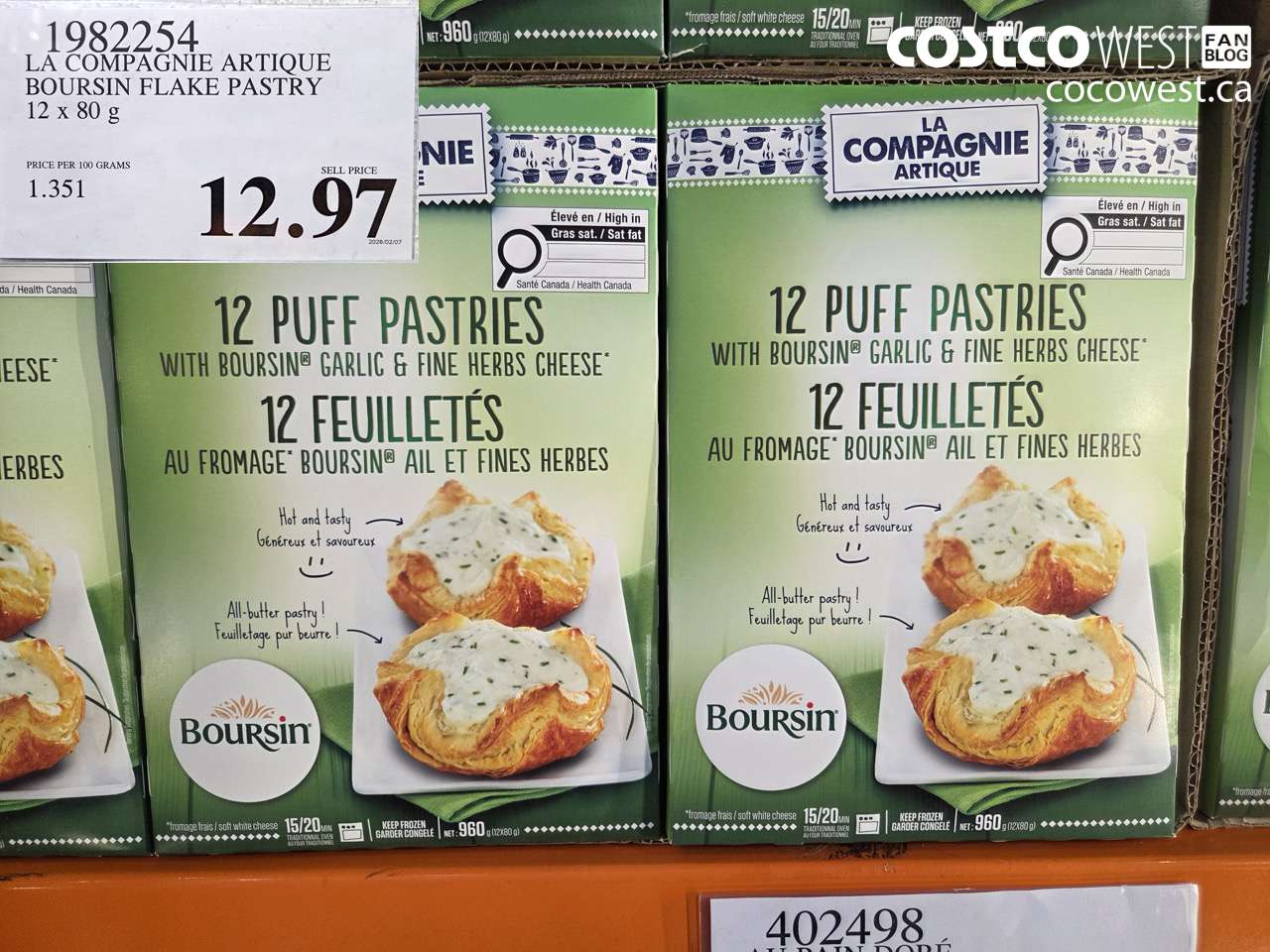 1982254 LA COMPAGNIE ARTIQUE BOURSIN FLAKE PASTRY 12 x 80 g $12.97