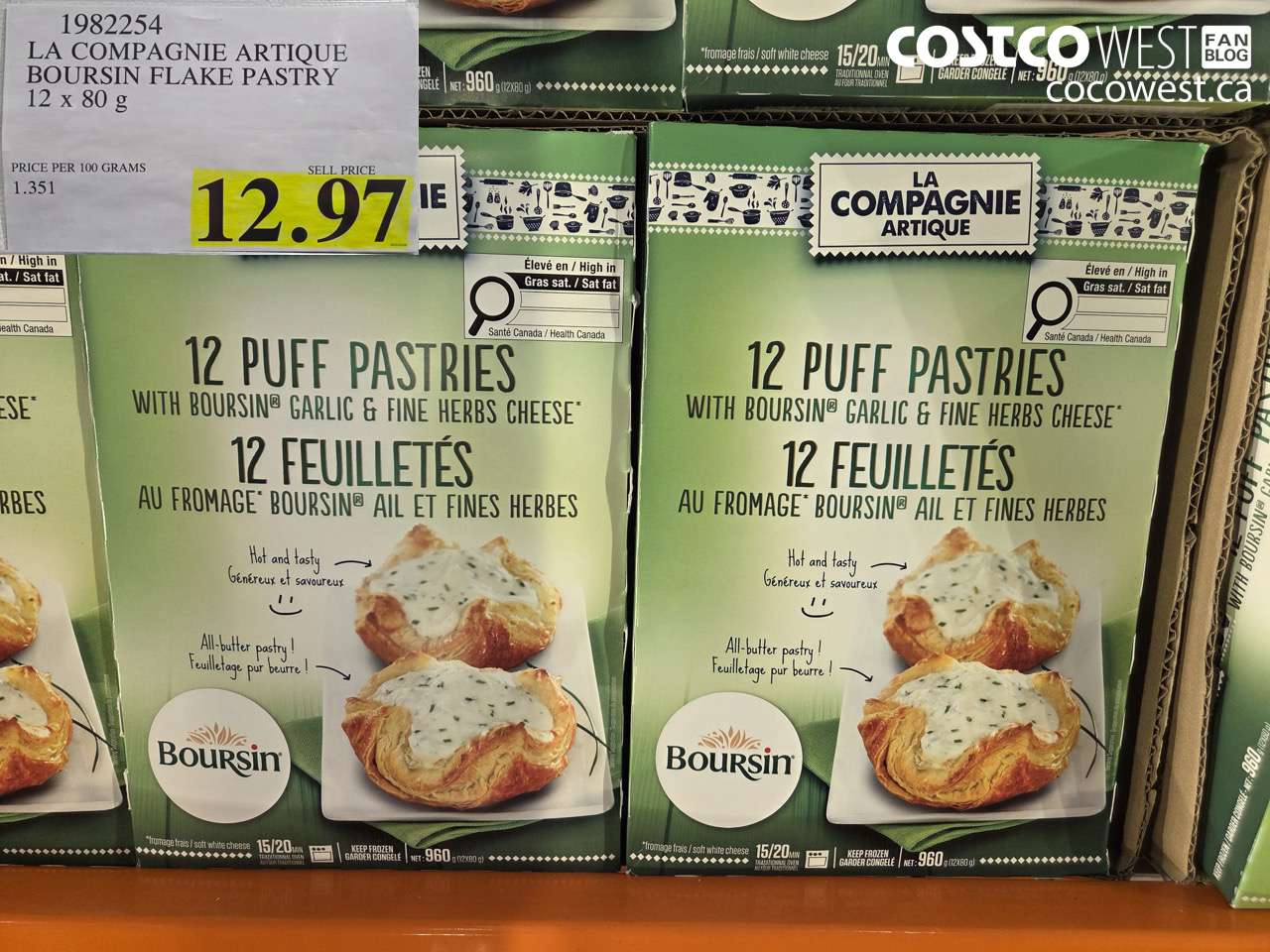 1982254 LA COMPAGNIE ARTIQUE BOURSIN FLAKE PASTRY 12 x 80 g $12.97