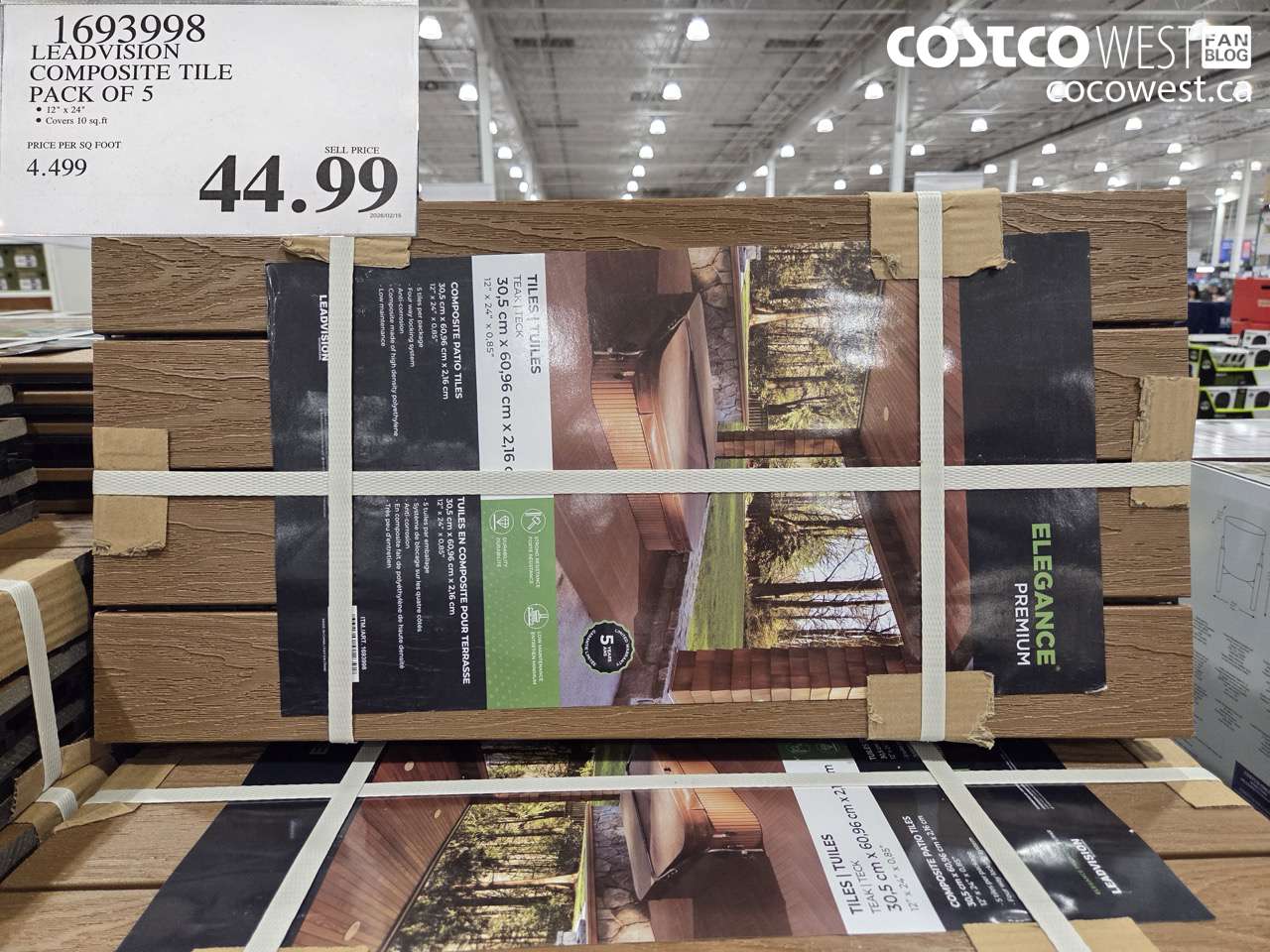 1693998 LEADVISION COMPOSITE TILE PACK OF 5 $44.99