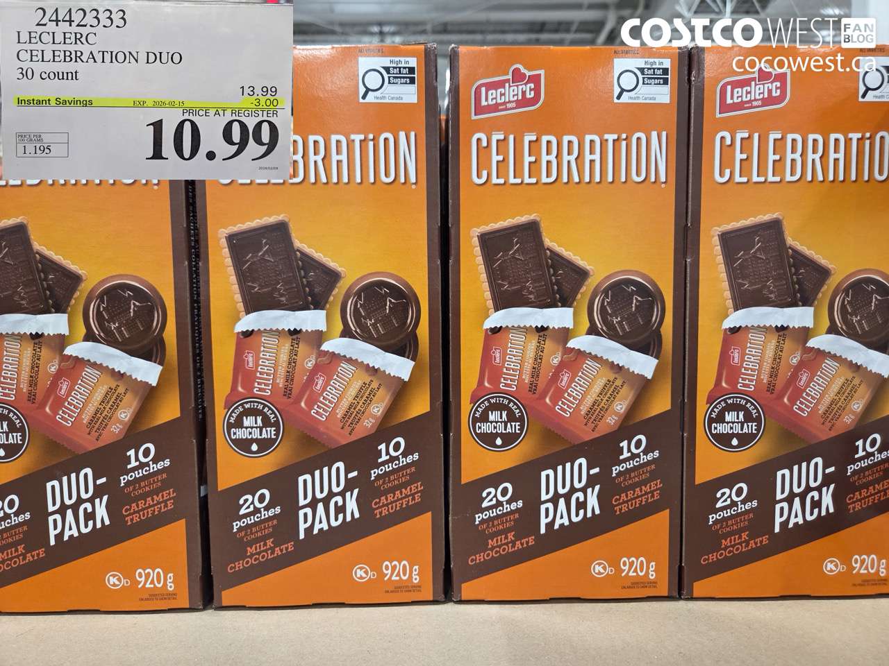 2442333 LECLERC CELEBRATION DUO 30 count ($3.00 INSTANT SAVINGS EXPIRES ON 2026-02-15) $10.99