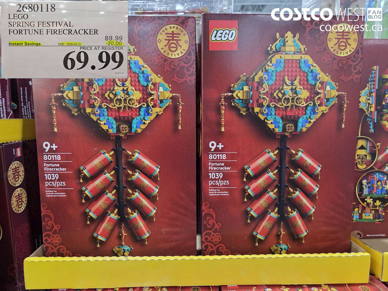 2680118 LEGO SPRING FESTIVAL FORTUNE FIRECRACKER ($20.00 INSTANT SAVINGS EXPIRES ON 2026-02-22) $69.99