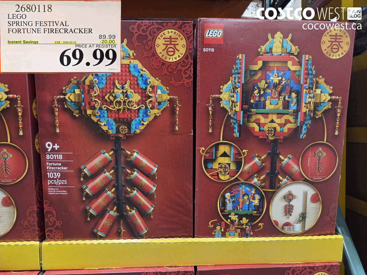 2680118 LEGO SPRING FESTIVAL FORTUNE FIRECRACKER ($20.00 INSTANT SAVINGS EXPIRES ON 2026-02-22) $69.99