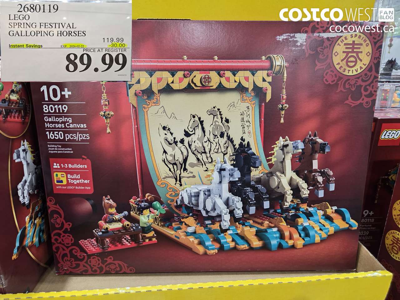 2680119 LEGO SPRING FESTIVAL GALLOPING HORSES ($30.00 INSTANT SAVINGS EXPIRES ON 2026-02-22) $89.99