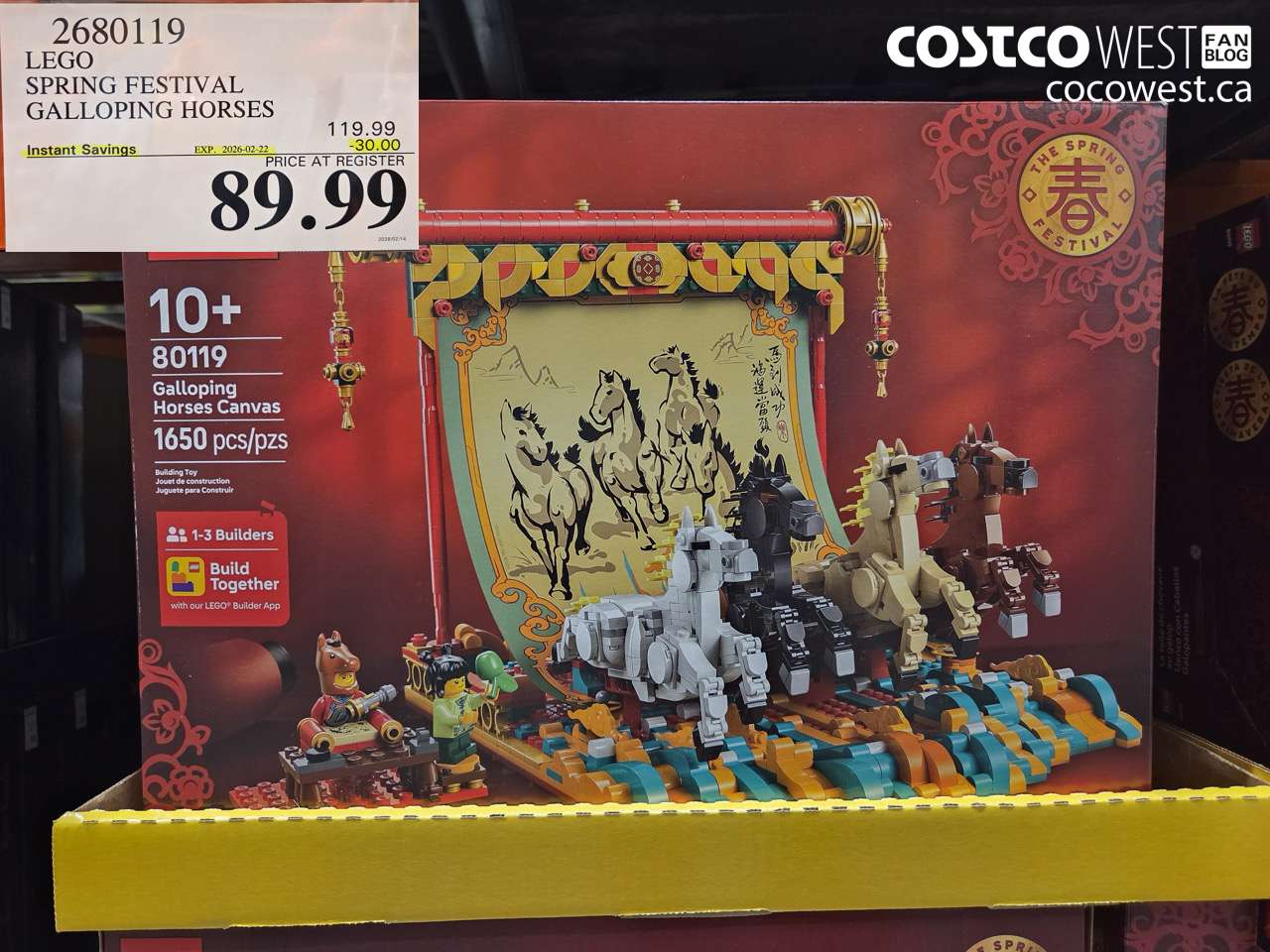 26801119 LEGO SPRING FESTIVAL GALLOPING HORSES ($30.00 INSTANT SAVINGS EXPIRES ON 2026-02-22) $89.99