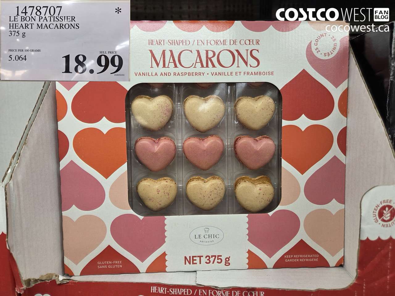 1478707 LE BON PATISSIER HEART MACARONS 375 g $18.99