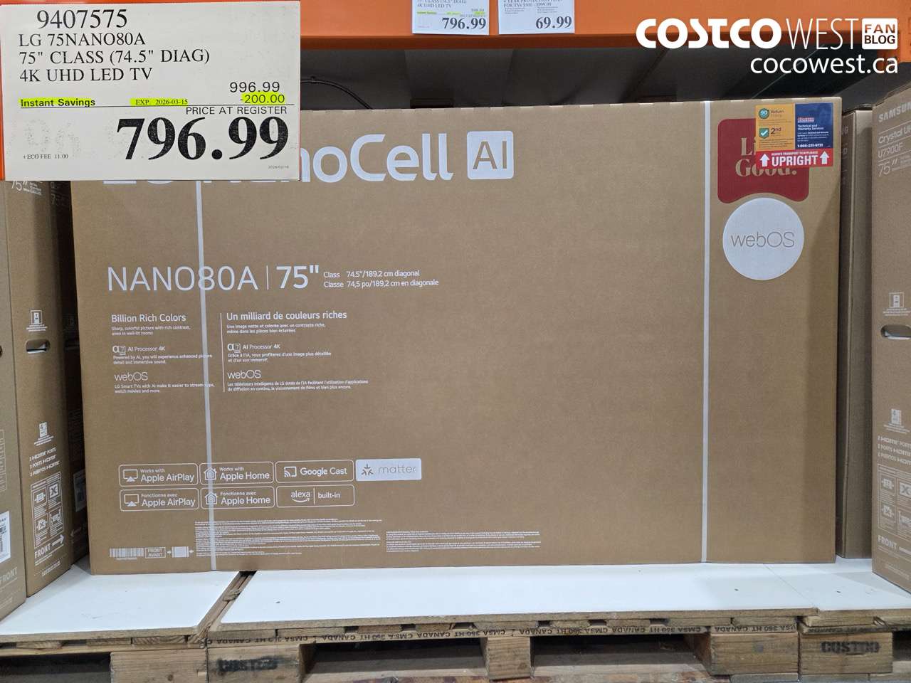 9407575 LG 75NANO80A 75