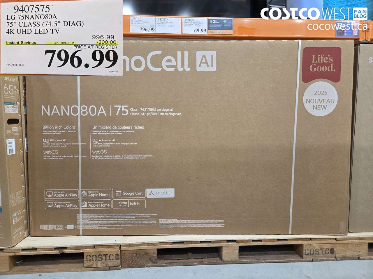 9407575 LG 75NANO80A 75