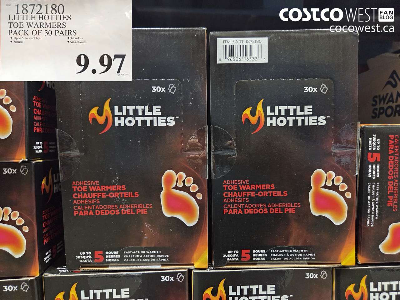 1872180 LITTLE HOTTIES TOE WARMERS PACK OF 30 PAIRS $9.97