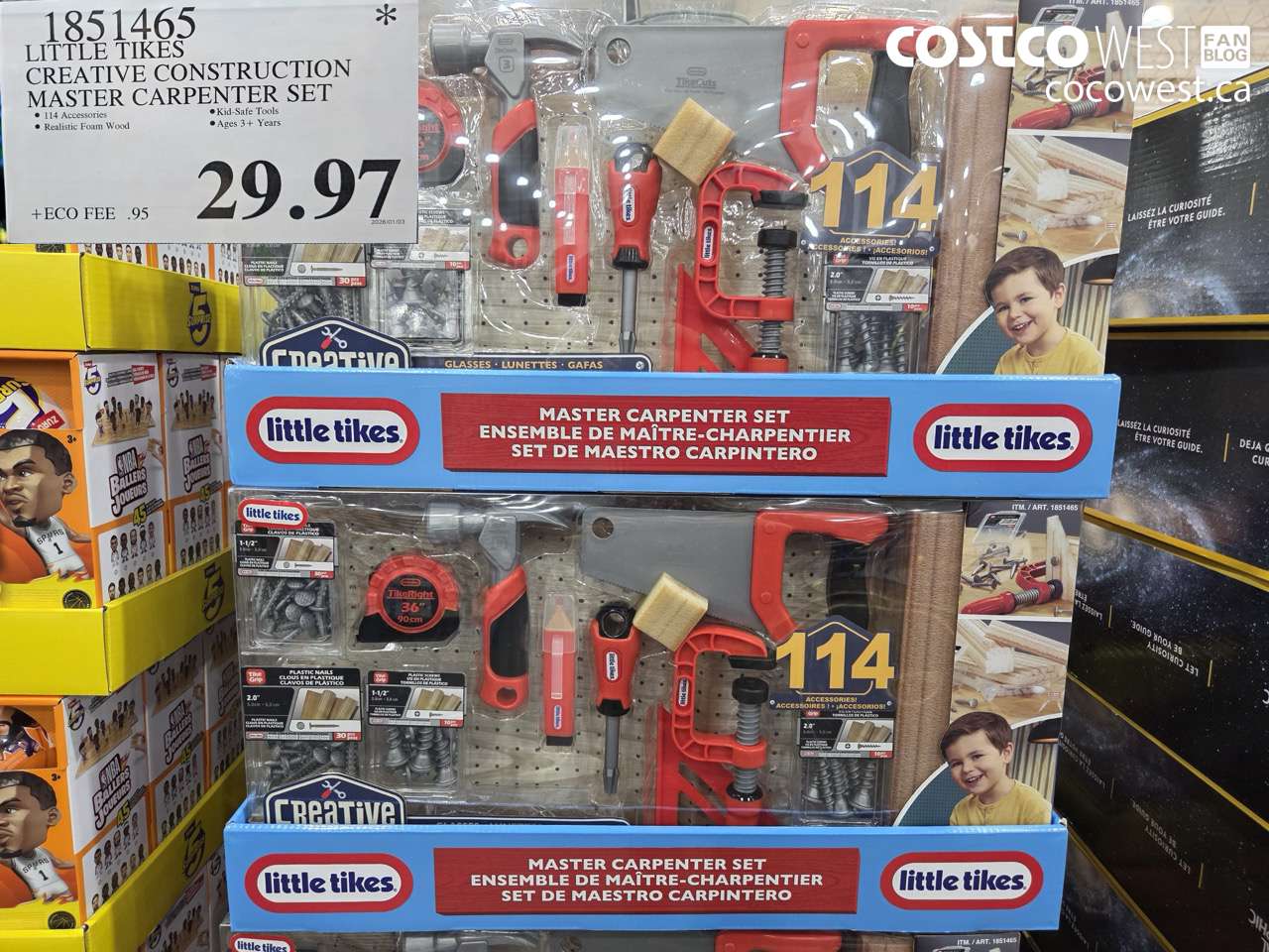 1851465 LITTLE TIKES CREATIVE CONSTRUCTION MASTER CARPENTER SET $29.97