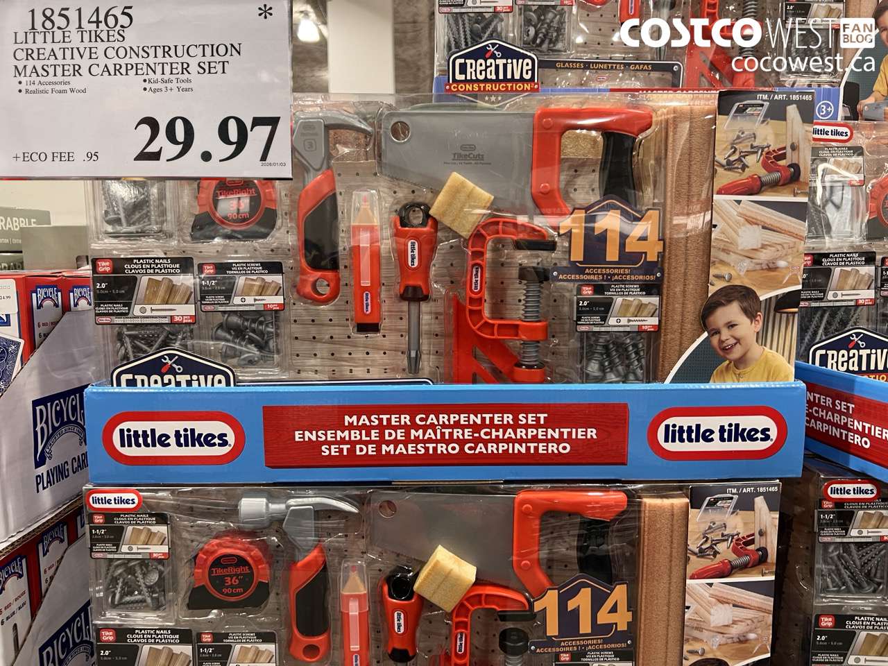 1851465 LITTLE TIKES CREATIVE CONSTRUCTION MASTER CARPENTER SET $29.97