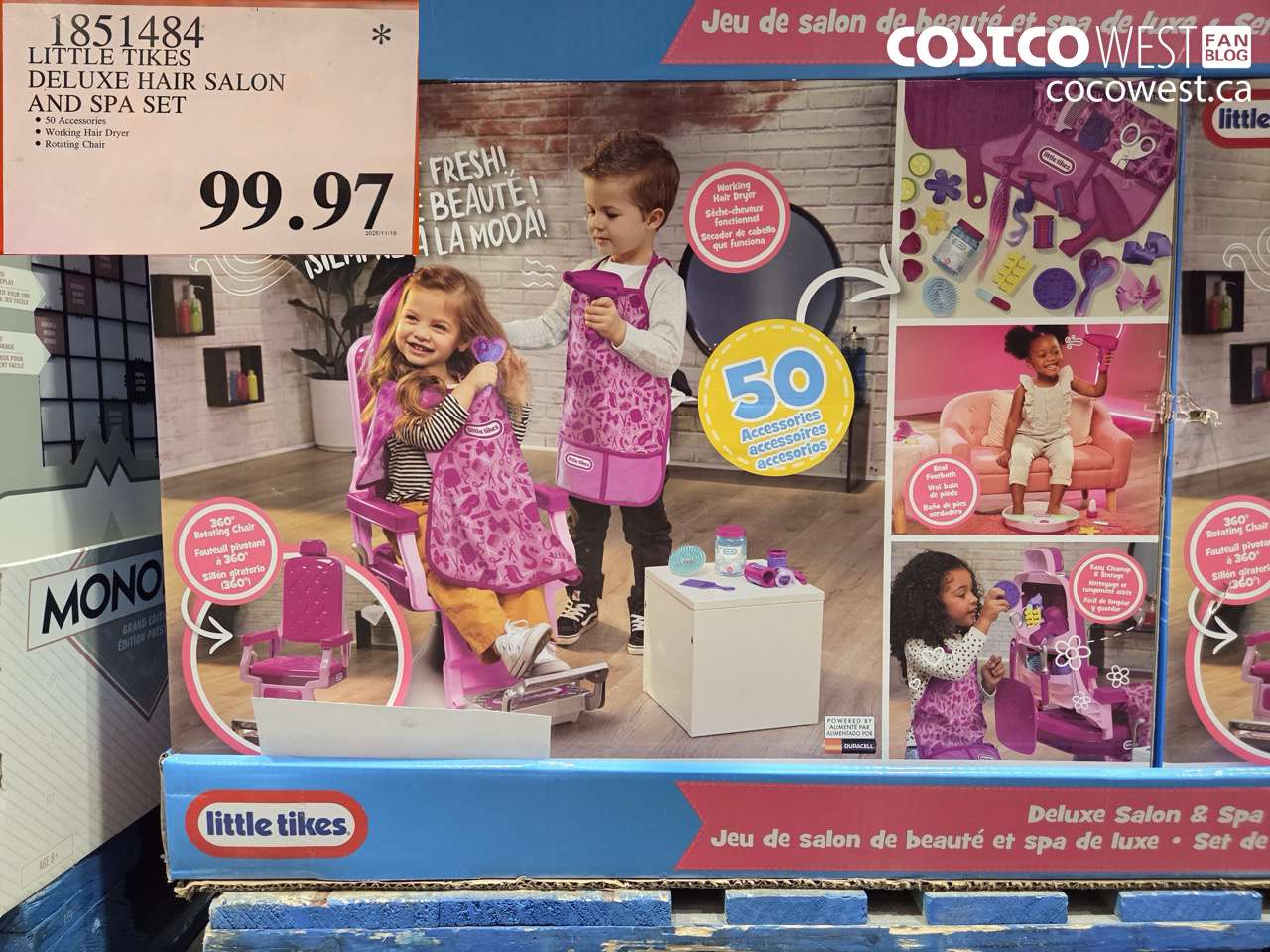 1851484 LITTLE TIKES DELUXE HAIR SALON AND SPA SET $99.97