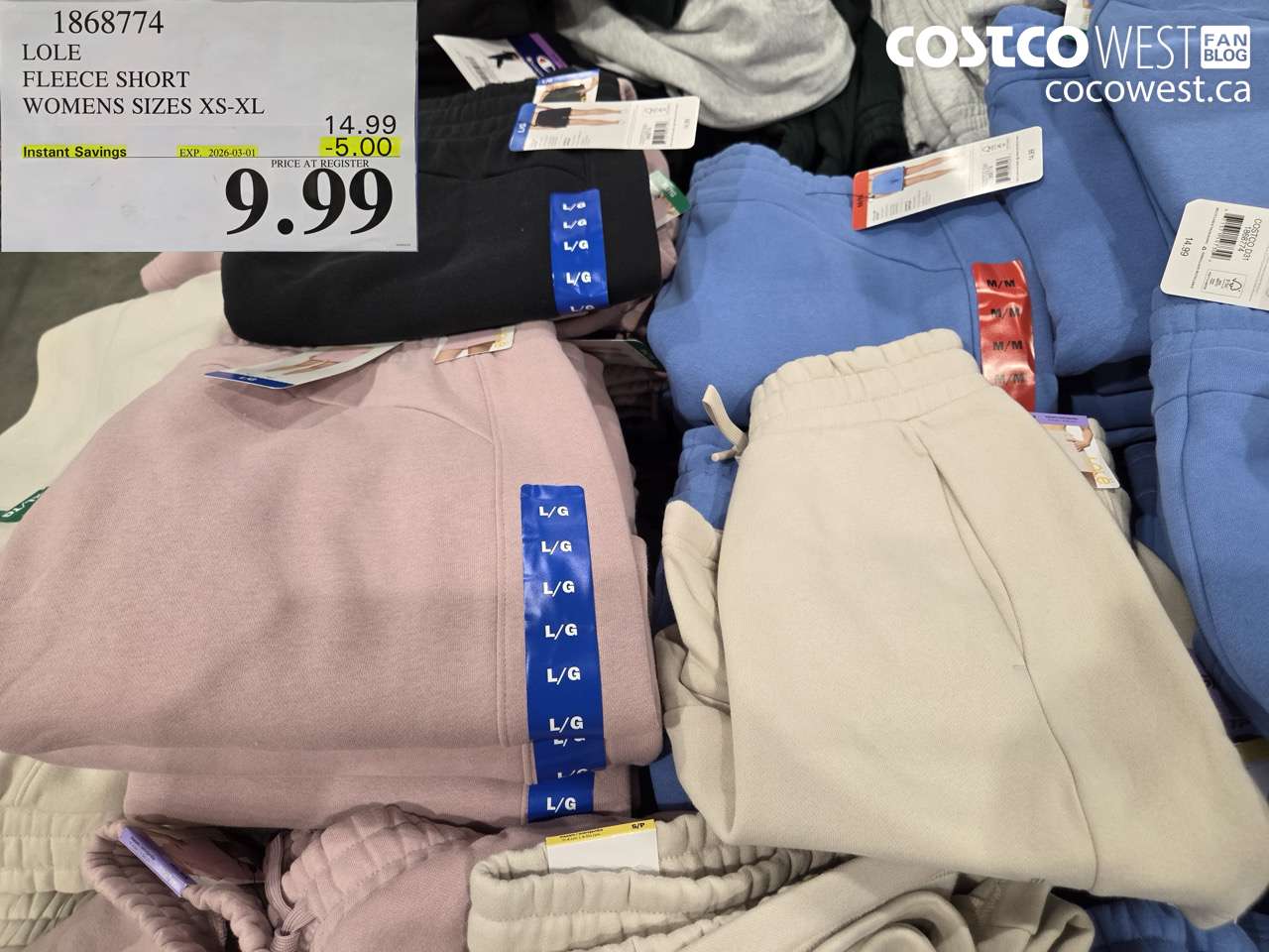 1868774 LOLE FLEECE SHORT WOMENS SIZES XS-XL ($5.00 INSTANT SAVINGS EXPIRES ON 2026-03-01) $9.99