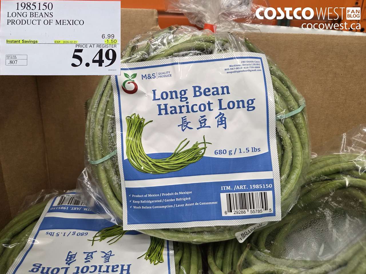 1985150 LONG BEANS PRODUCT OF MEXICO ($1.50 INSTANT SAVINGS EXPIRES ON 2026-02-23) $5.49