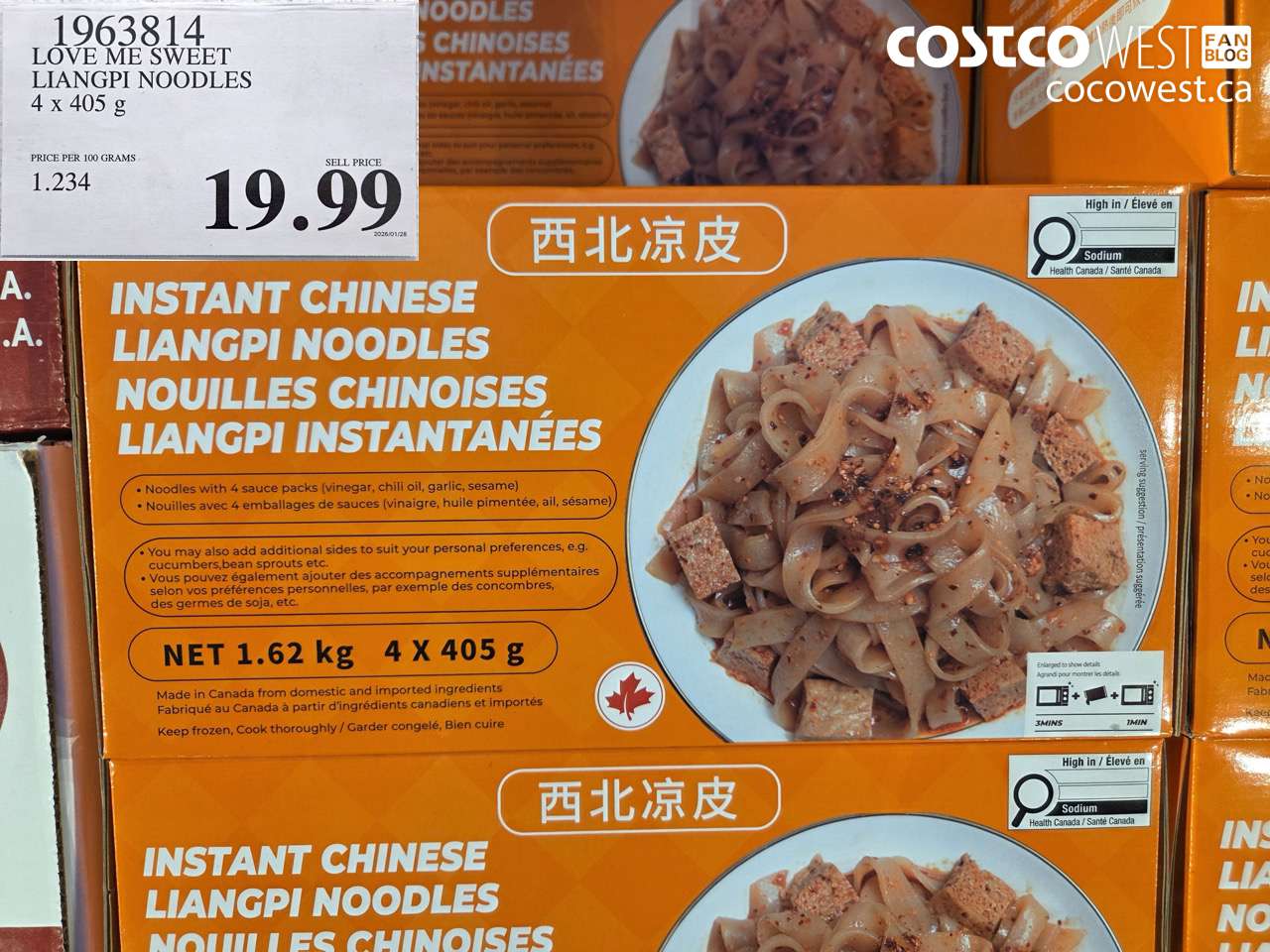 1963814 LOVE ME SWEET LIANGPI NOODLES 4 X 405G $19.99