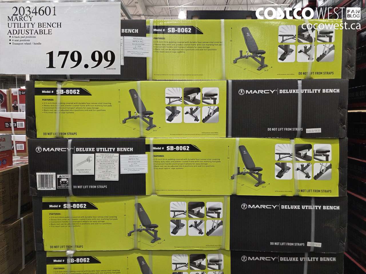 2034601 MARCY UTILITY BENCH ADJUSTABLE $179.99