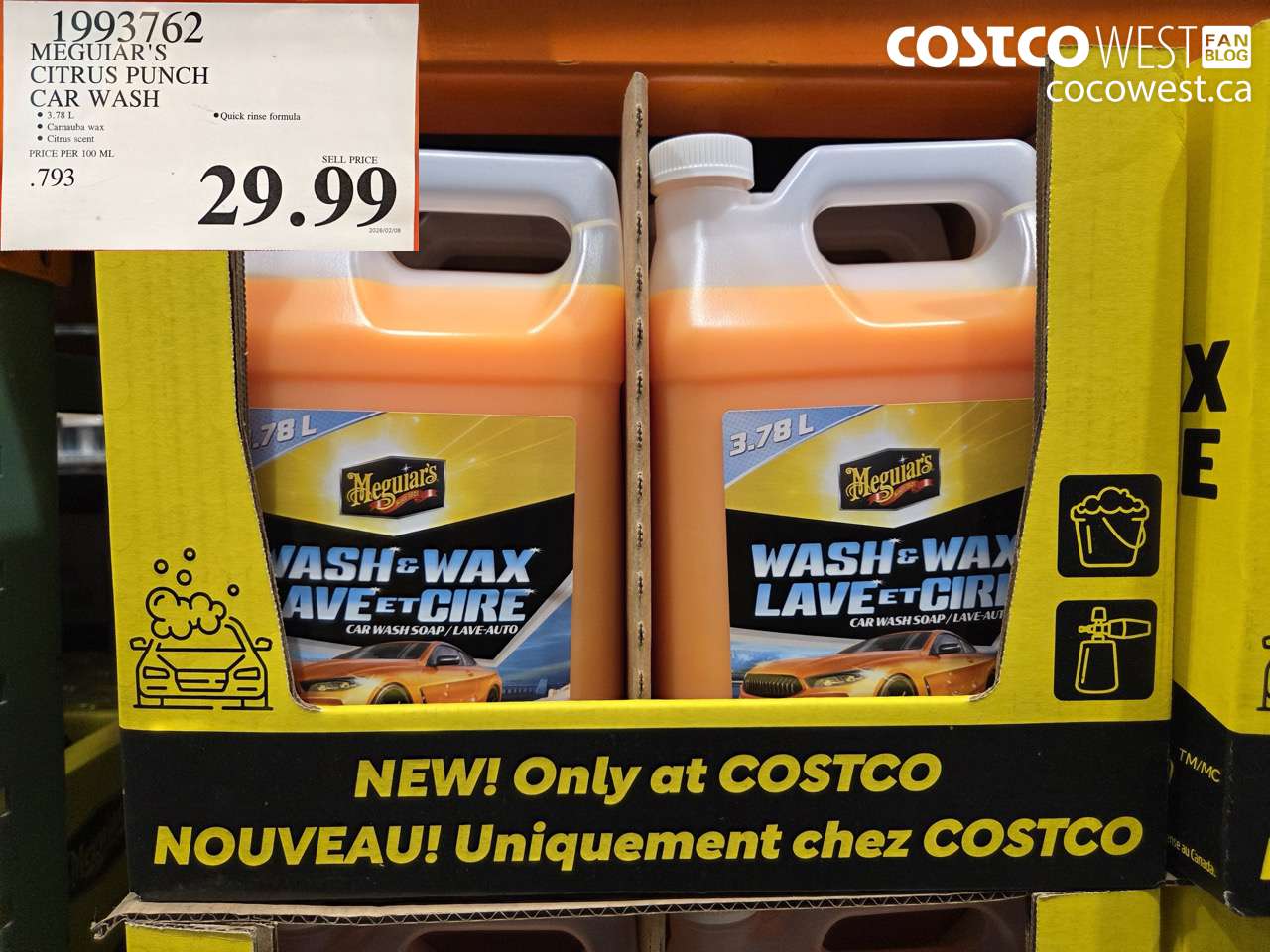 1993762 MEGUIAR'S CITRUS PUNCH CAR WASH $29.99