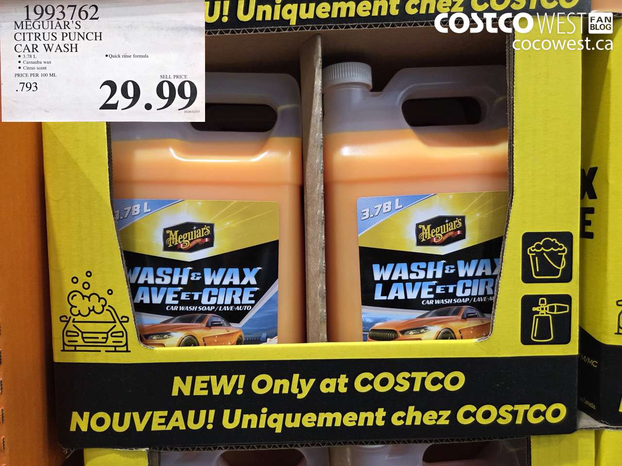 1993762 MEGUIAR'S CITRUS PUNCH CAR WASH $29.99