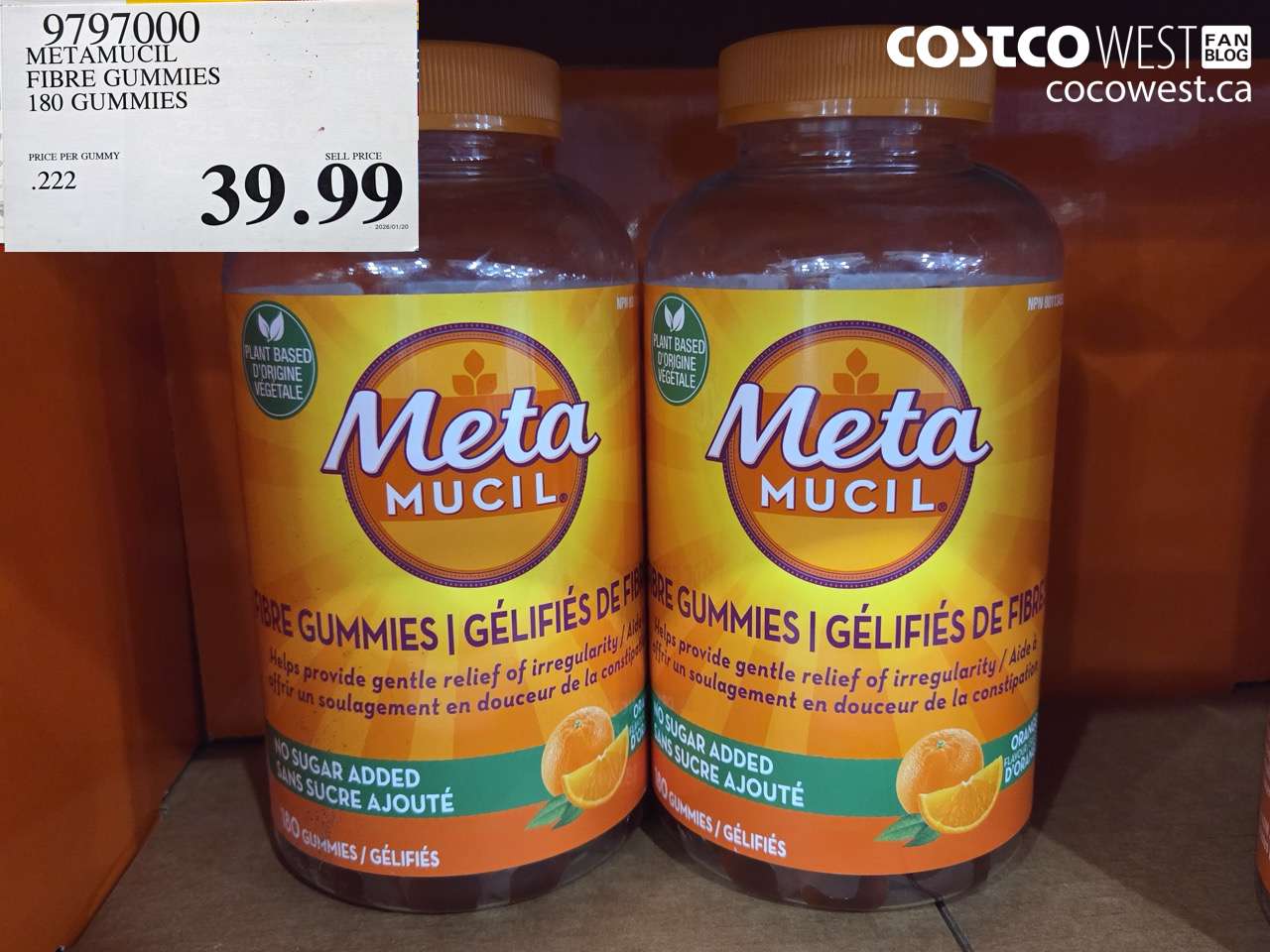 9797000 METAMUCIL FIBRE GUMMIES 180 GUMMIES $39.99