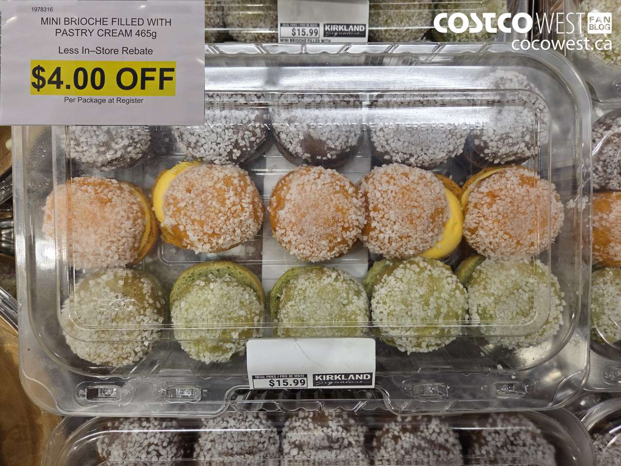 1978316 MINI BRIOCHE FILLED WITH PASTRY CREAM 465g ($4.00 INSTANT SAVINGS)