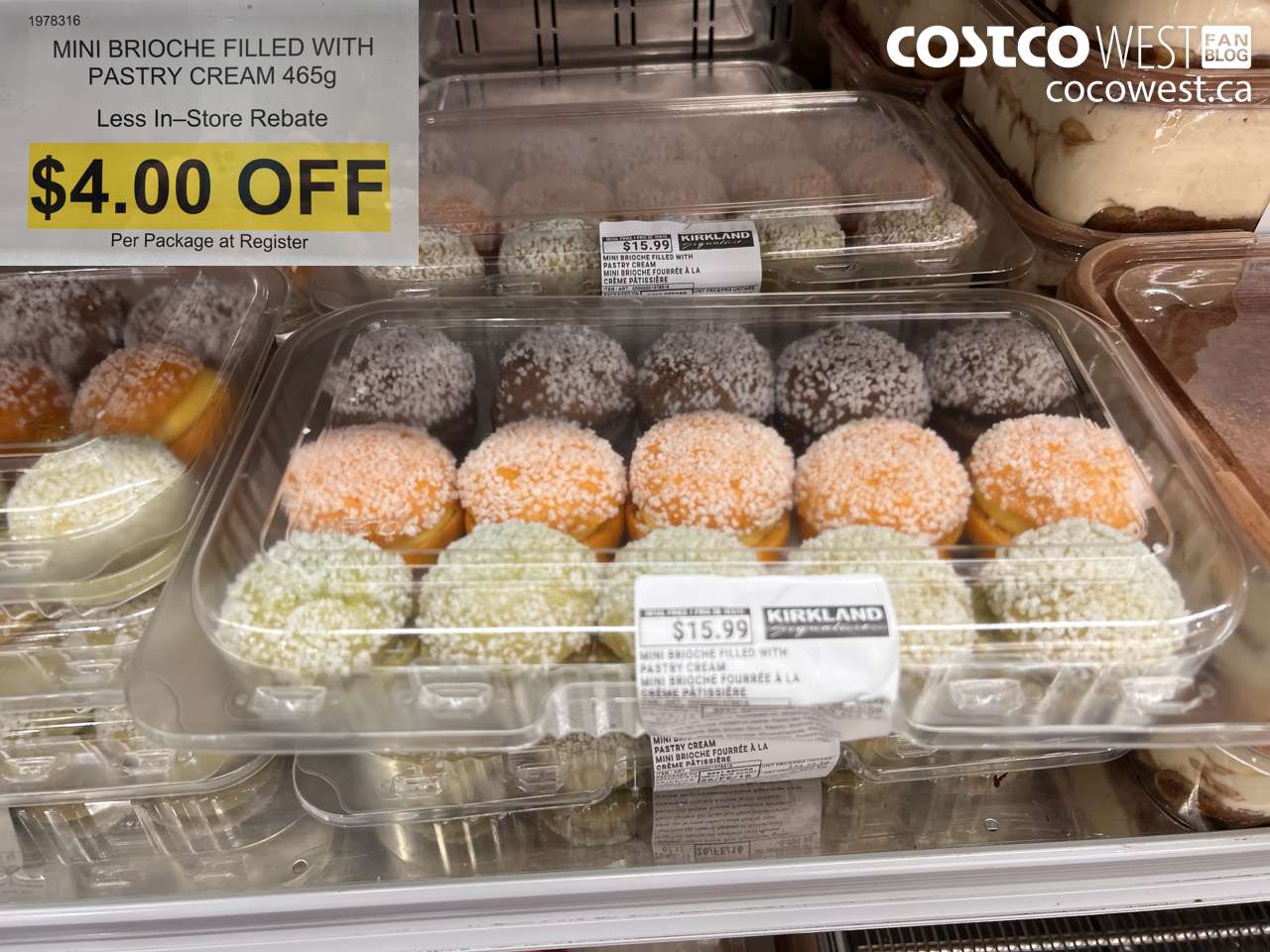 1978316 MINI BRIOCHE FILLED WITH PASTRY CREAM 465g ($4.00 INSTANT SAVINGS)