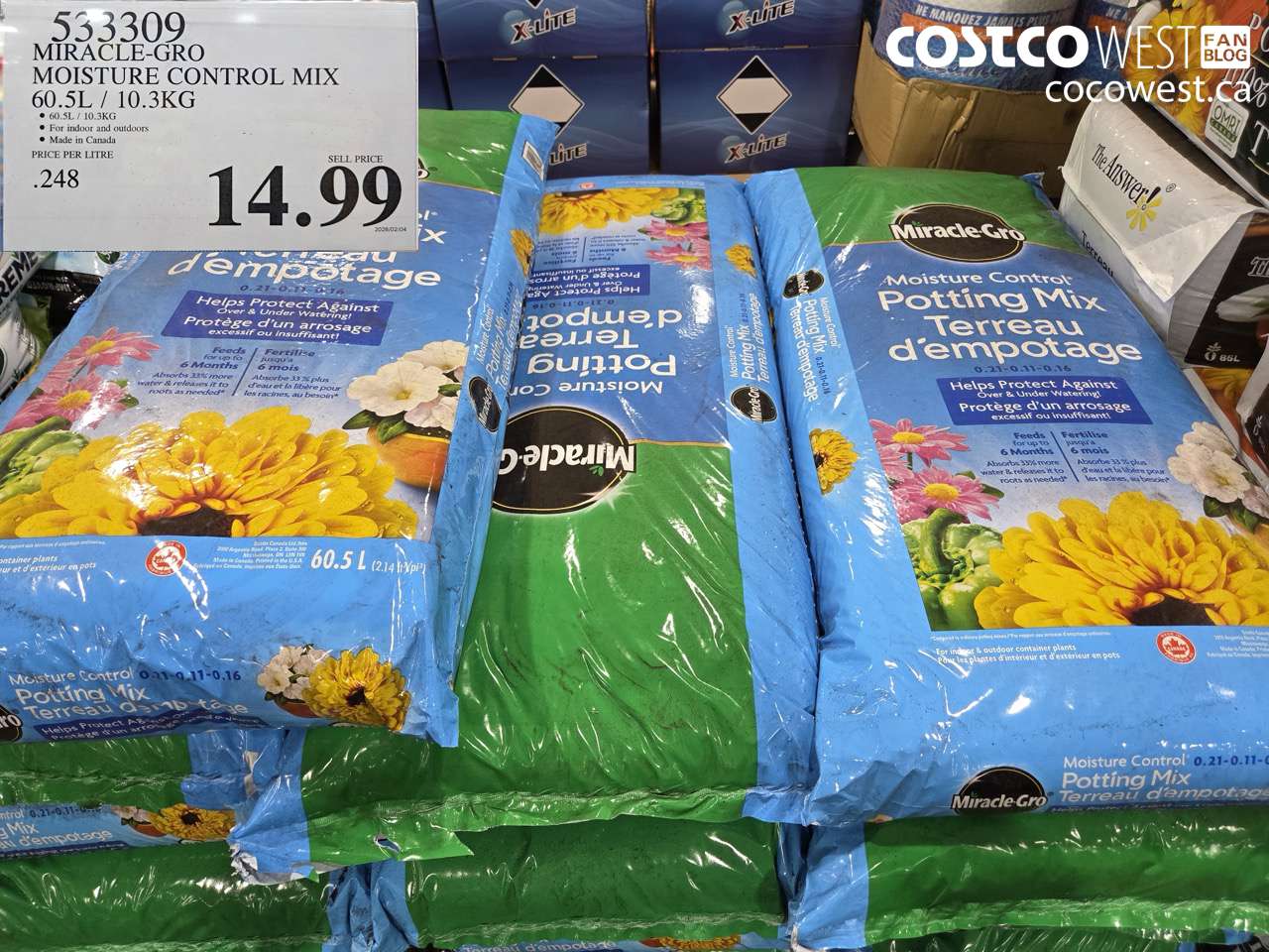 533309 MIRACLE-GRO MOISTURE CONTROL MIX 60.5L / 10.3KG $14.99